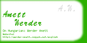 anett werder business card